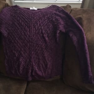 Loose knit purple/plum sweater